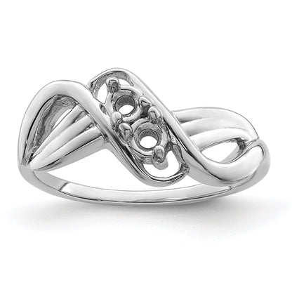 Sterling Silver Rhodium-plated Family Jewelry Mounting