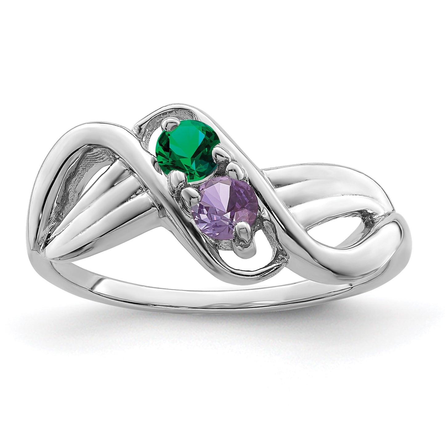 Sterling Silver Rhodium-plated Family Jewelry Mounting