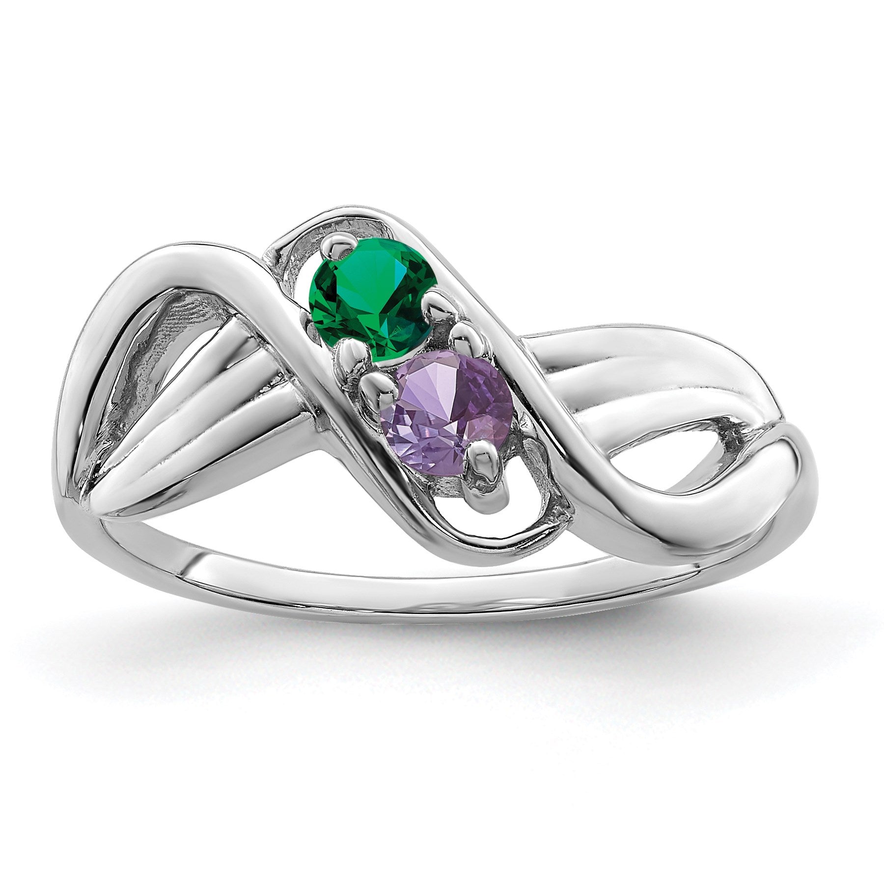 Sterling Silver Rhodium-plated Family Jewelry Mounting