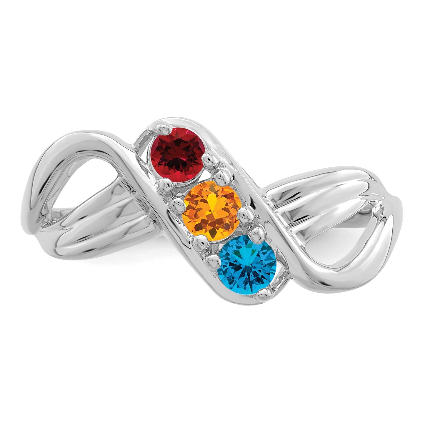 Sterling Silver Rhodium-plated Family Jewelry Mounting