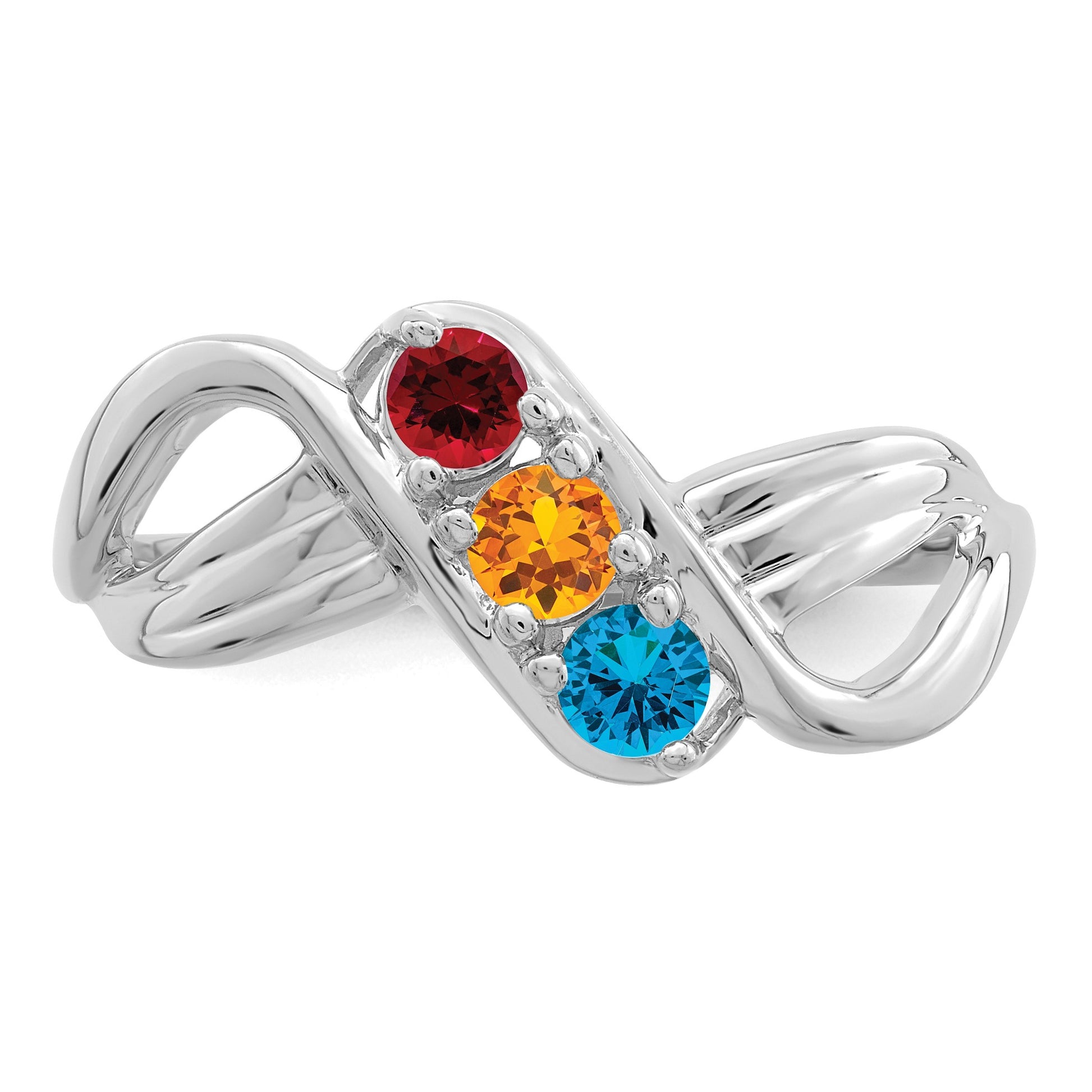 Sterling Silver Rhodium-plated Family Jewelry Mounting