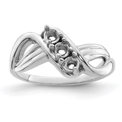 Sterling Silver Rhodium-plated Family Jewelry Mounting