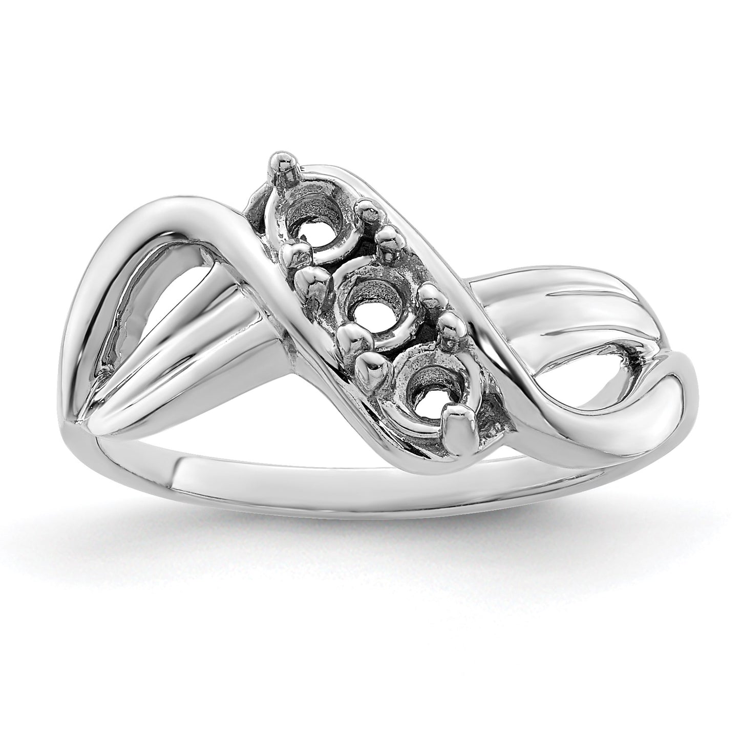 Sterling Silver Rhodium-plated Family Jewelry Mounting
