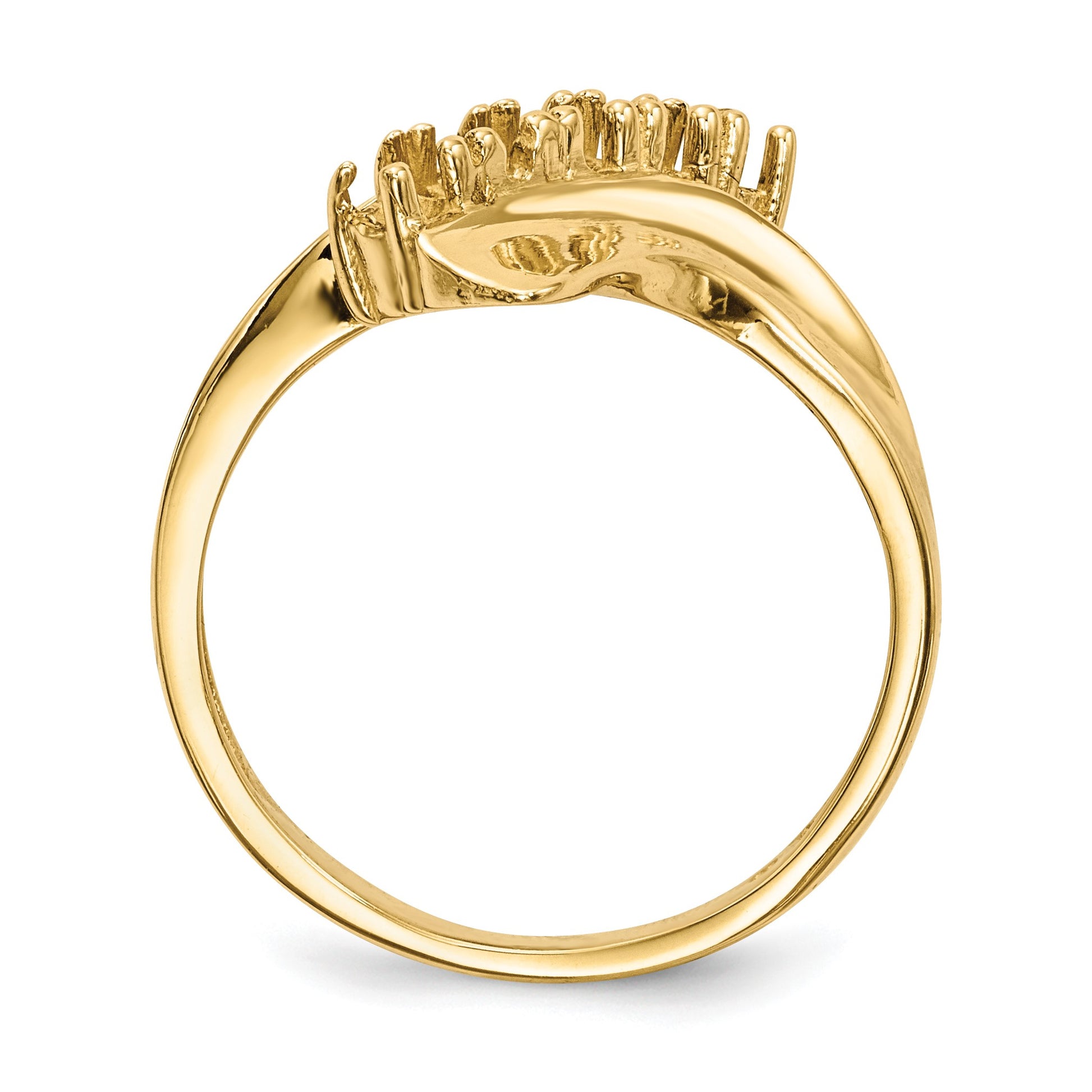 14k Polished 5-Stone Mothers Ring Mounting