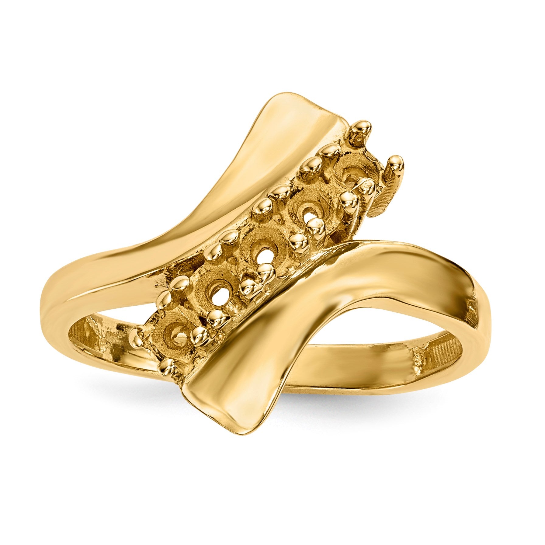 14k Polished 5-Stone Mothers Ring Mounting