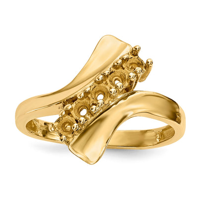 14k Polished 5-Stone Mothers Ring Mounting