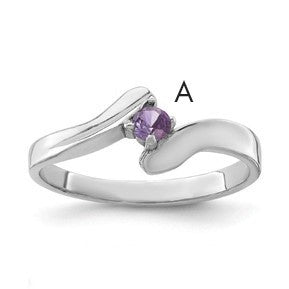 Sterling Silver Rhodium-plated Family Jewelry Mounting
