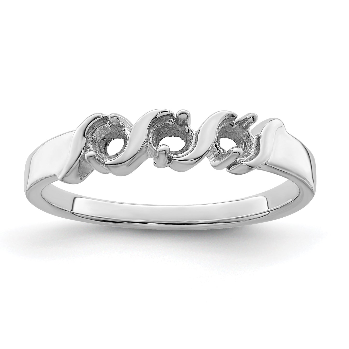Sterling Silver Rhodium-plated Family Jewelry Mounting