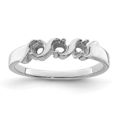 Sterling Silver Rhodium-plated Family Jewelry Mounting