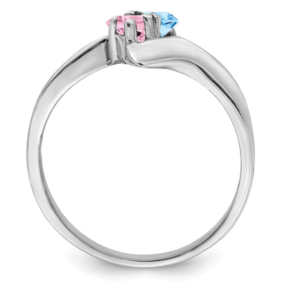 Sterling Silver Rhodium-plated Family Jewelry Mounting