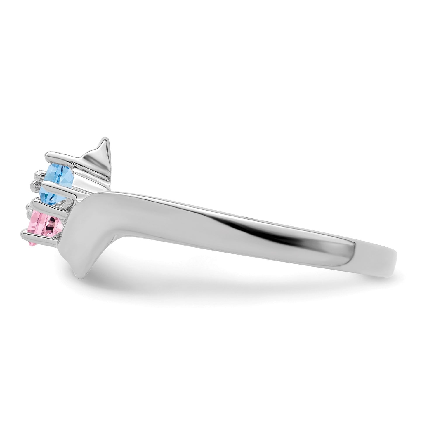 Sterling Silver Rhodium-plated Family Jewelry Mounting