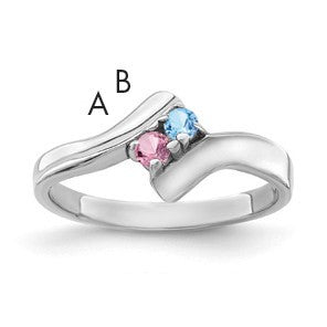 Sterling Silver Rhodium-plated Family Jewelry Mounting