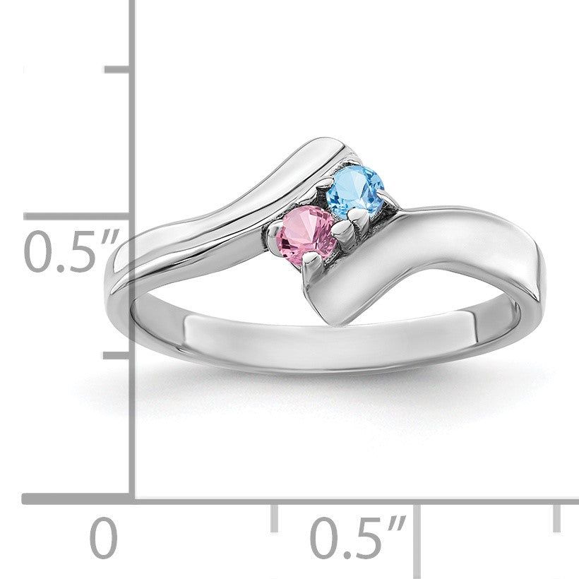 Sterling Silver Rhodium-plated Family Jewelry Mounting