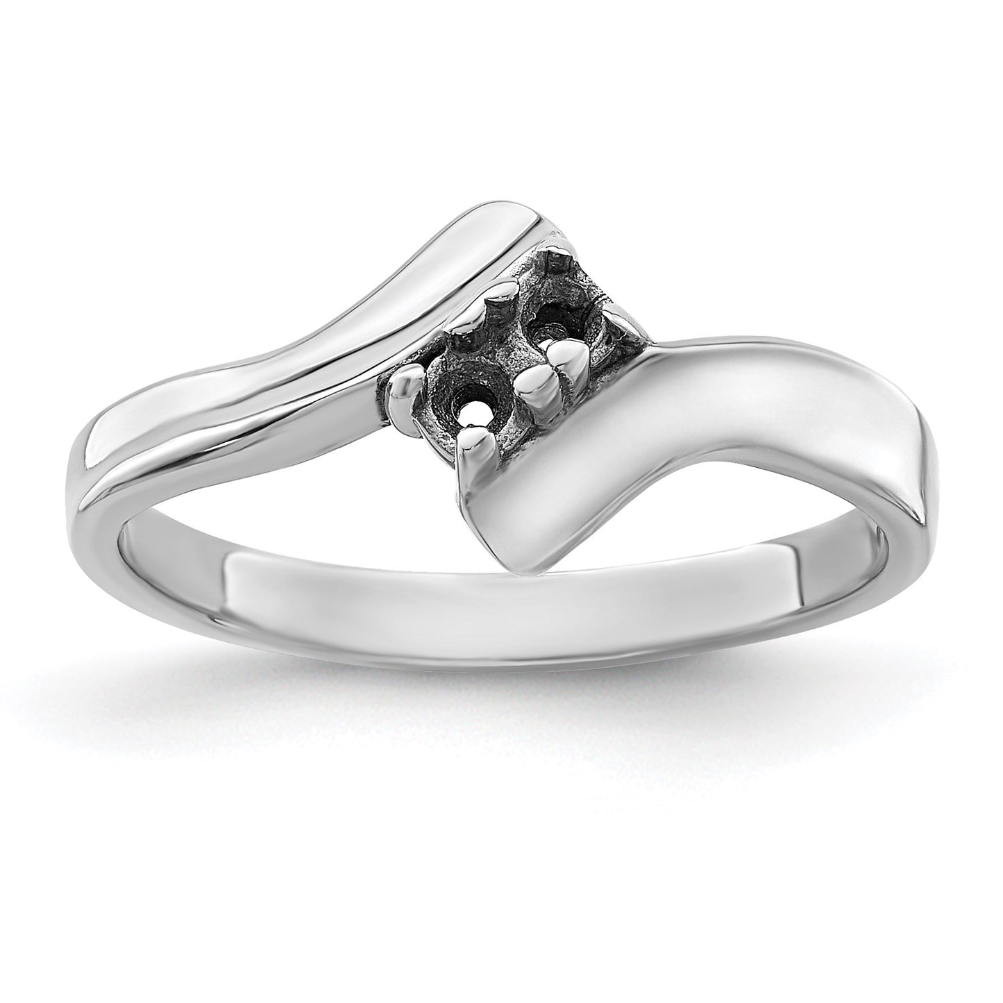 Sterling Silver Rhodium-plated Family Jewelry Mounting