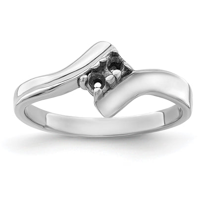 Sterling Silver Rhodium-plated Family Jewelry Mounting