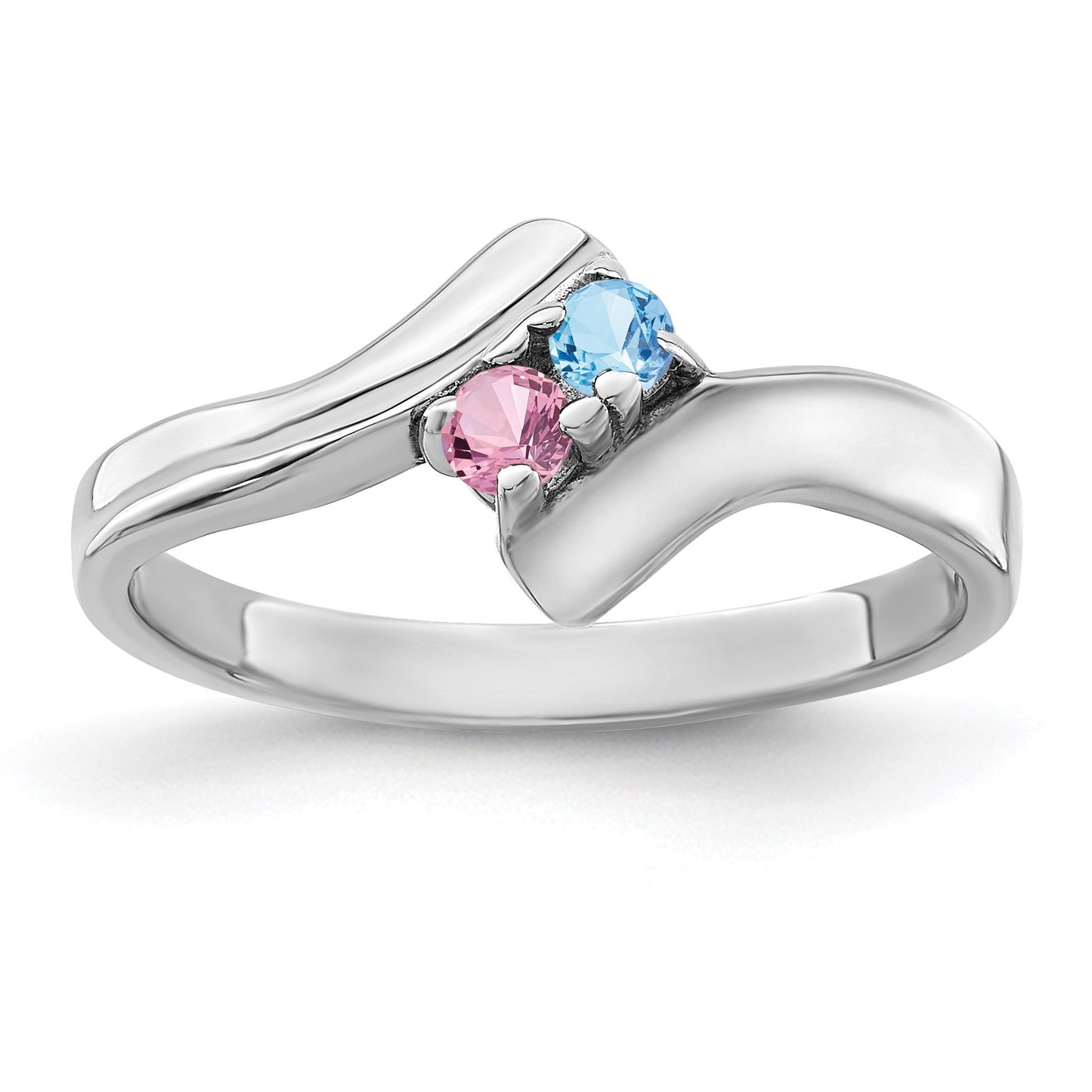 Sterling Silver Rhodium-plated Family Jewelry Mounting