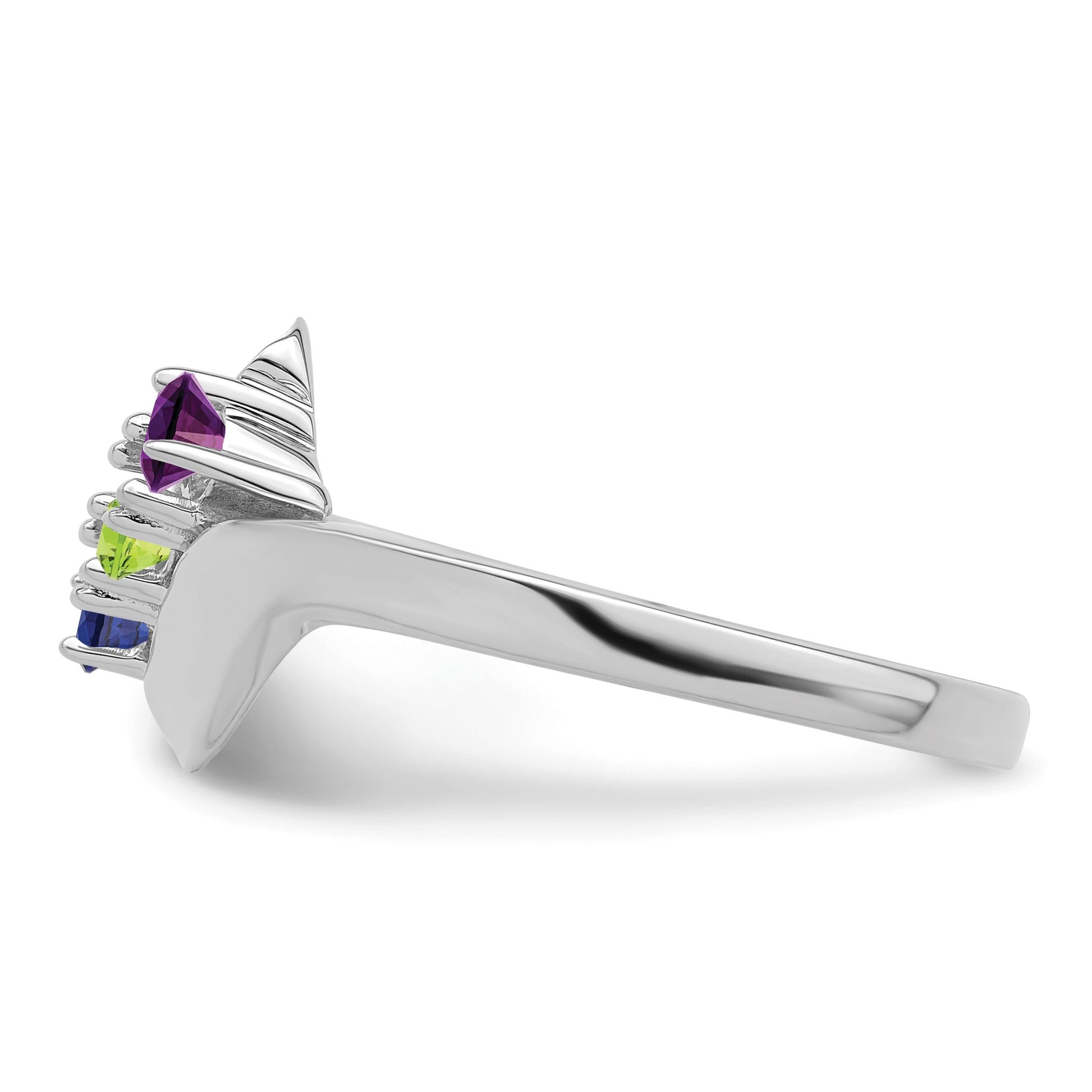 Sterling Silver Rhodium-plated Family Jewelry Mounting