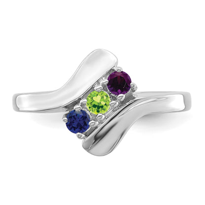 Sterling Silver Rhodium-plated Family Jewelry Mounting