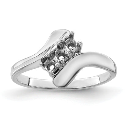 Sterling Silver Rhodium-plated Family Jewelry Mounting