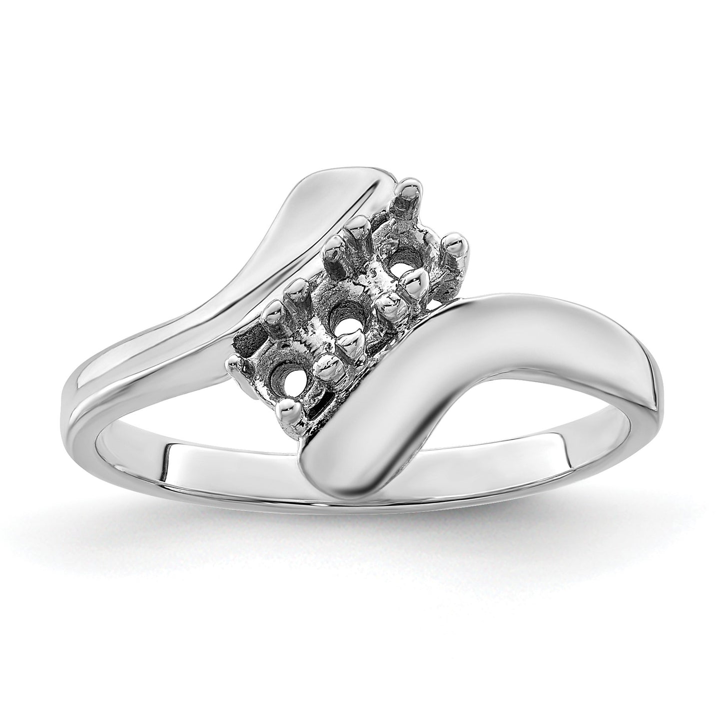 Sterling Silver Rhodium-plated Family Jewelry Mounting