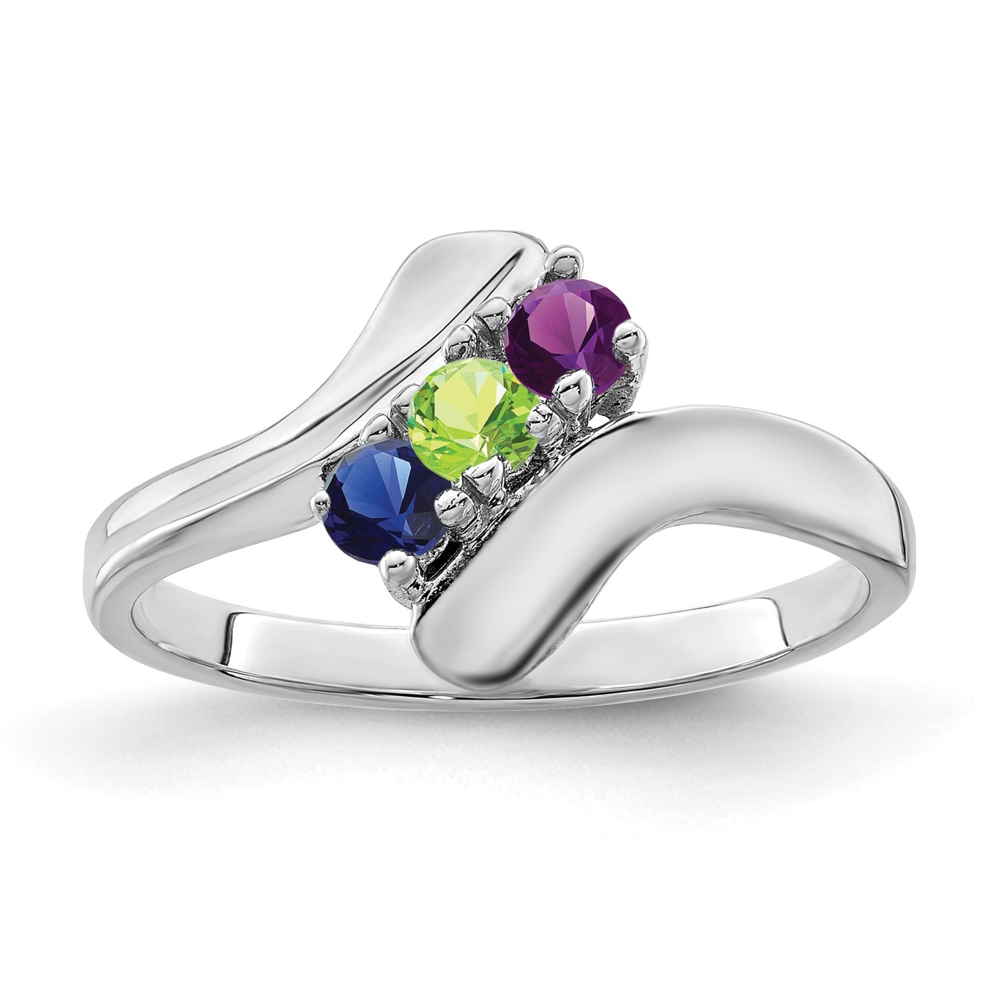 Sterling Silver Rhodium-plated Family Jewelry Mounting