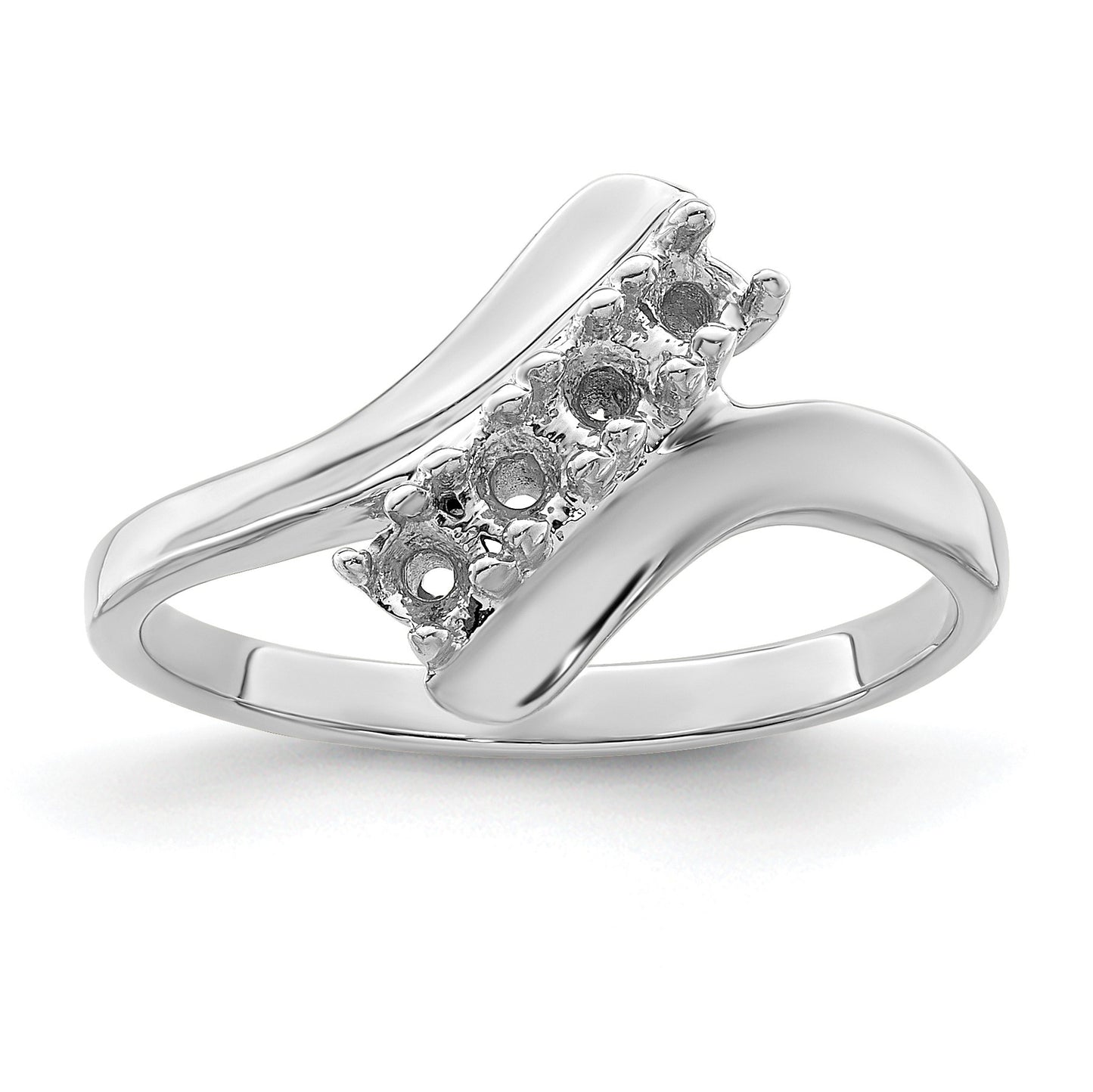 Sterling Silver Rhodium-plated Family Jewelry Mounting
