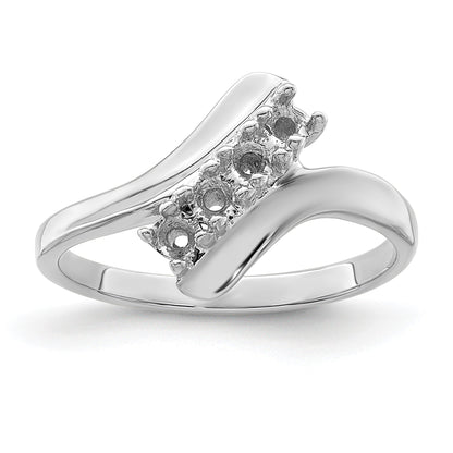 Sterling Silver Rhodium-plated Family Jewelry Mounting