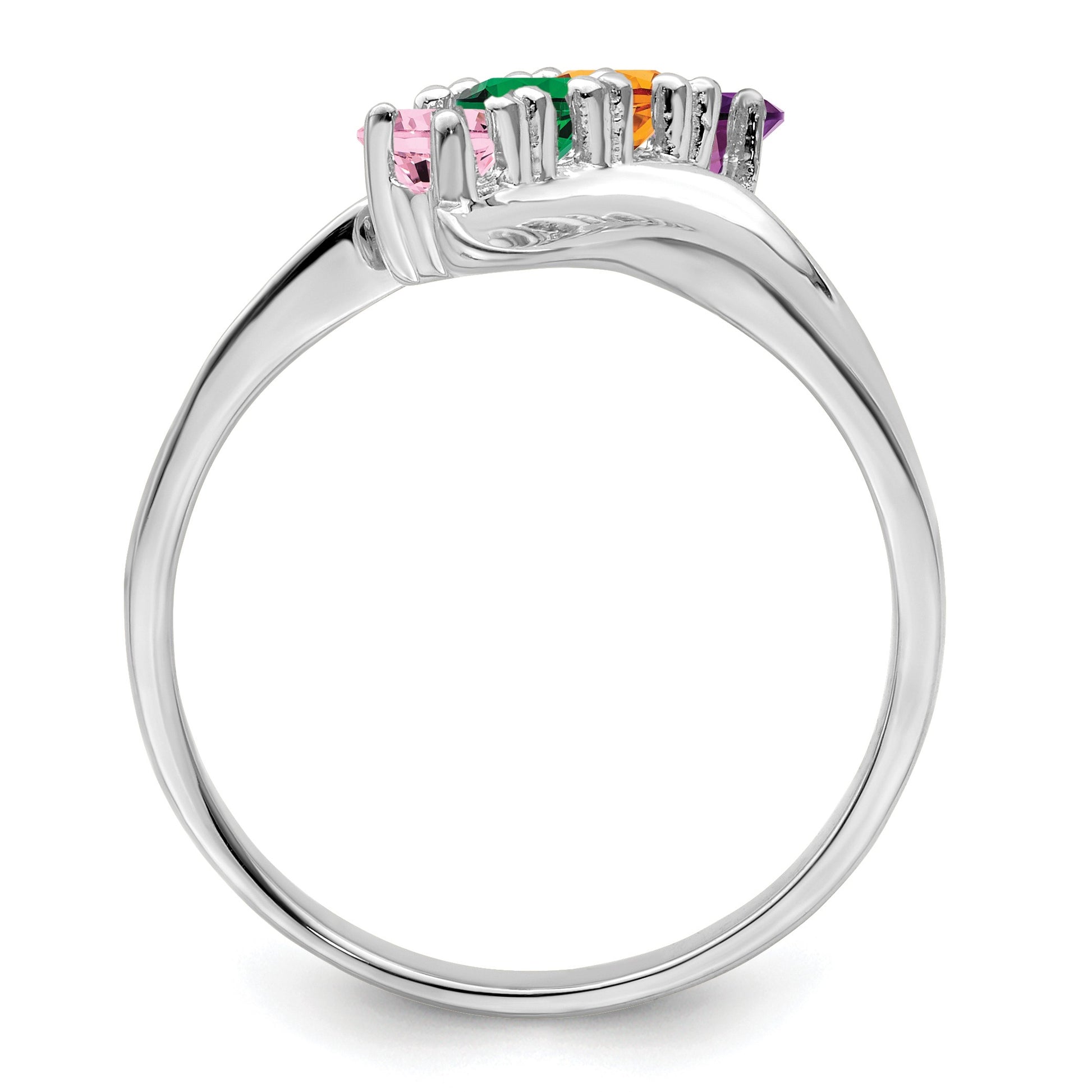 Sterling Silver Rhodium-plated Family Jewelry Mounting