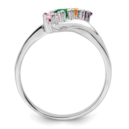 Sterling Silver Rhodium-plated Family Jewelry Mounting