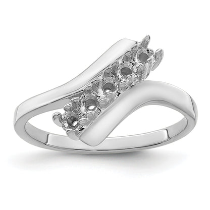 Sterling Silver Rhodium-plated Family Jewelry Mounting