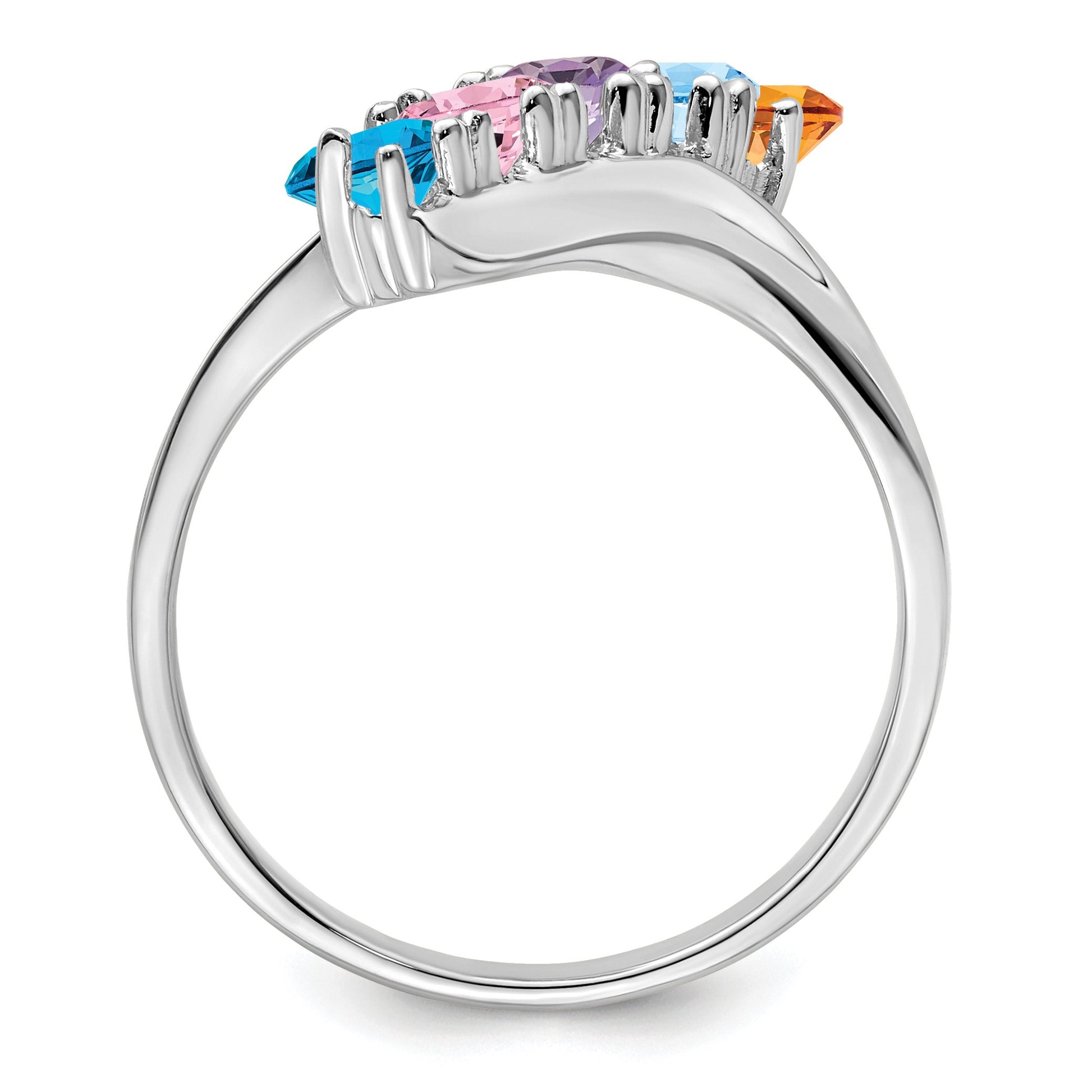 Sterling Silver Rhodium-plated Family Jewelry Mounting
