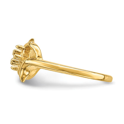14k Polished 2-Stone Mothers Ring Mounting