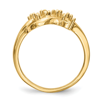 14k Polished 5-Stone Mothers Ring Mounting