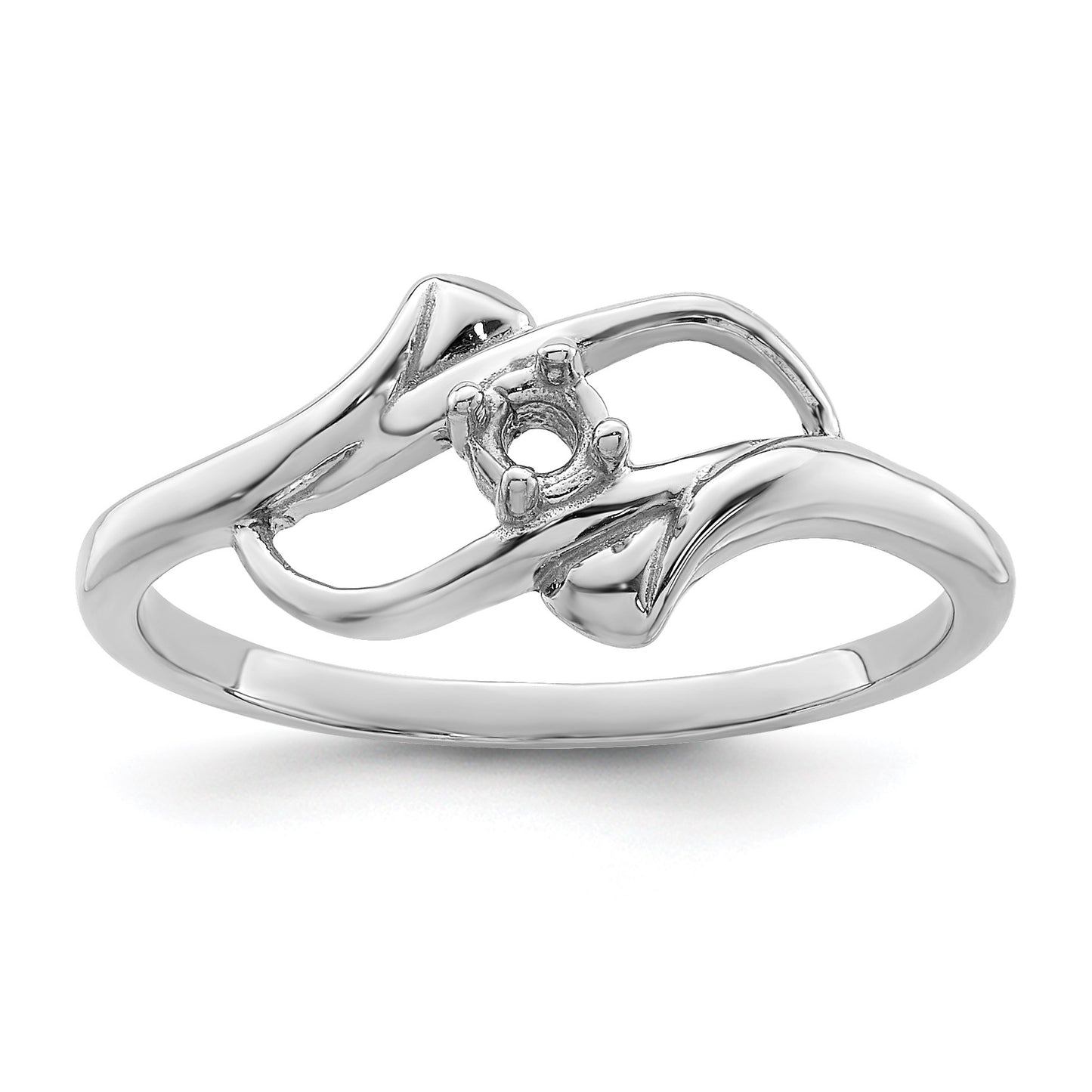 Sterling Silver Rhodium-plated Family Jewelry Mounting