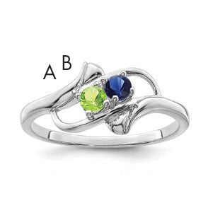 Sterling Silver Rhodium-plated Family Jewelry Mounting