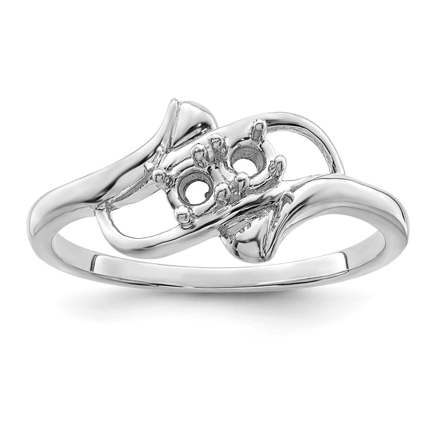 Sterling Silver Rhodium-plated Family Jewelry Mounting