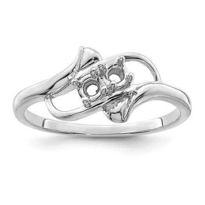 Sterling Silver Rhodium-plated Family Jewelry Mounting