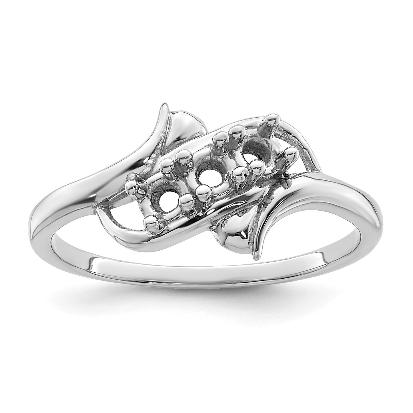 Sterling Silver Rhodium-plated Family Jewelry Mounting