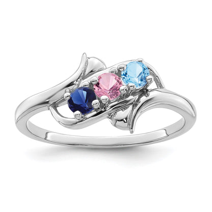 Sterling Silver Rhodium-plated Family Jewelry Mounting