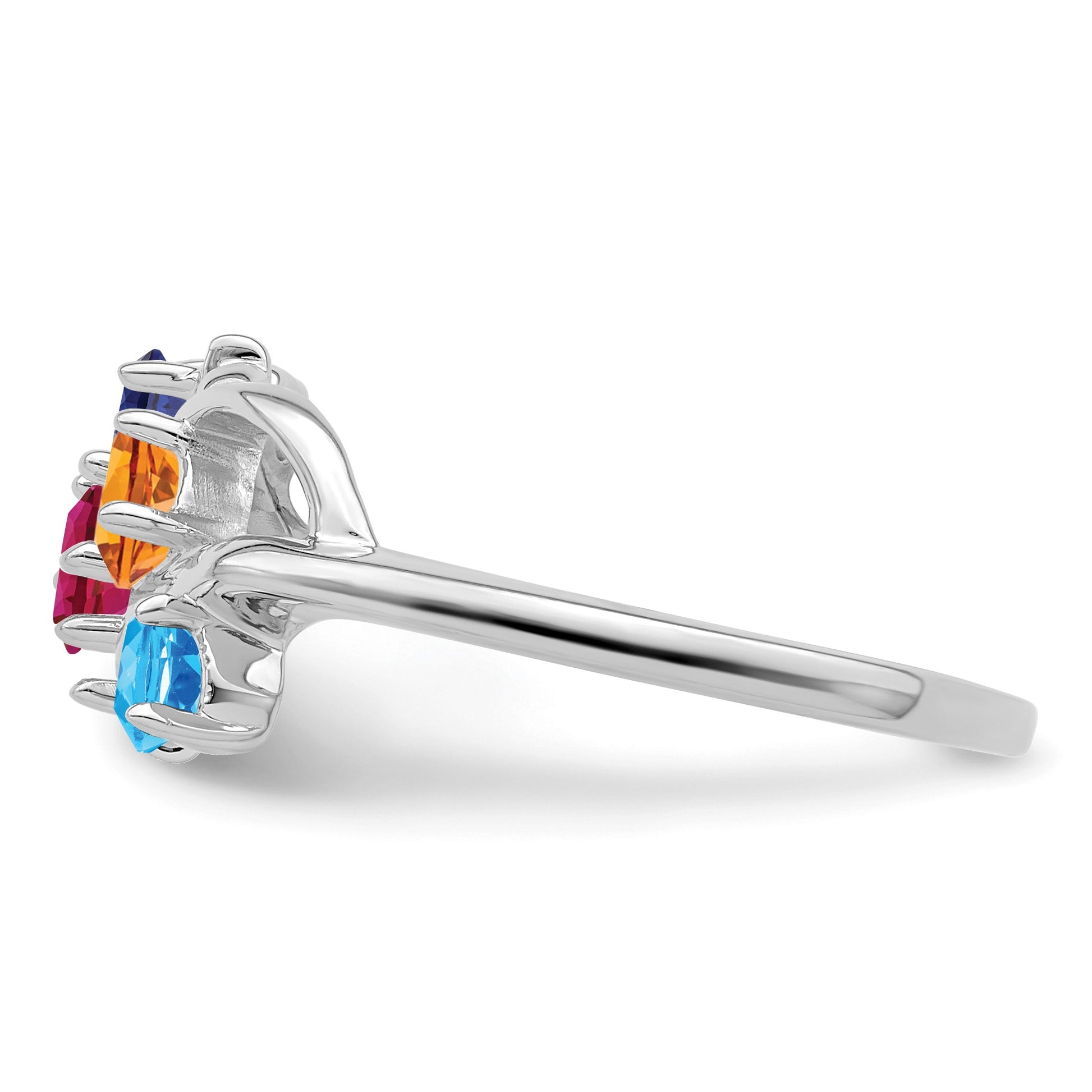 Sterling Silver Rhodium-plated Family Jewelry Mounting