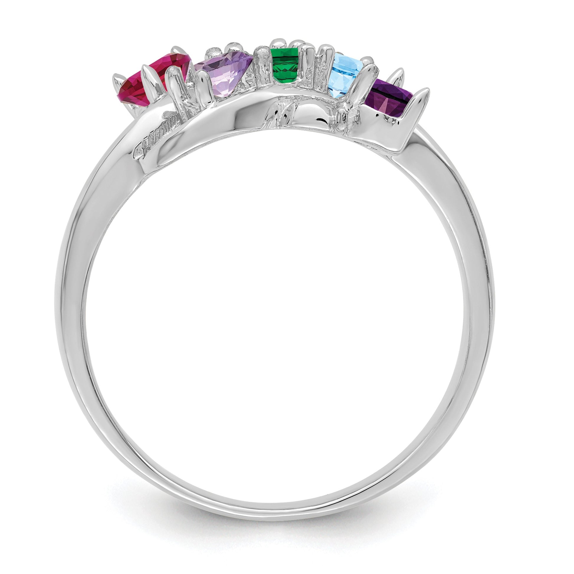 Sterling Silver Rhodium-plated Family Jewelry Mounting