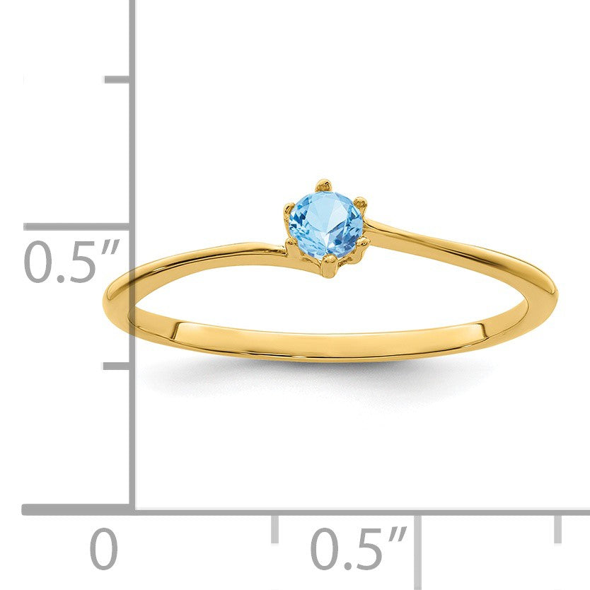 14k Polished 1-Stone Mothers Ring Mounting
