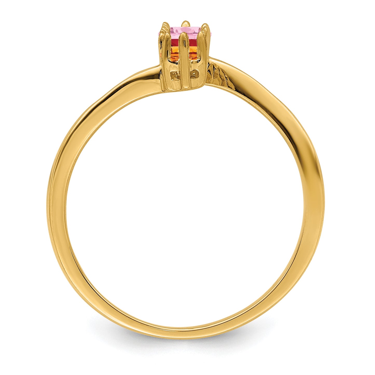 14k Polished 3-Stone Mothers Ring Mounting