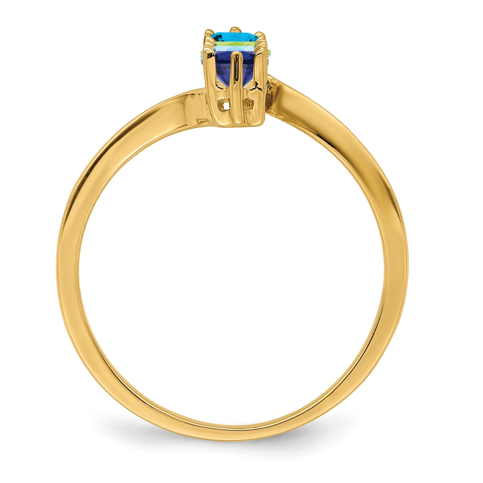14k Polished 4-Stone Mothers Ring Mounting