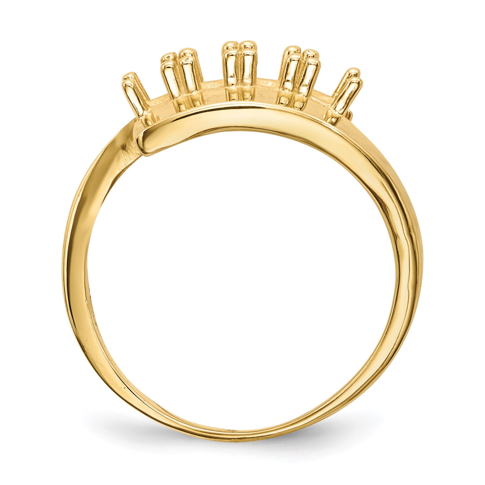 14k Polished 4-Stone Mothers Ring Mounting