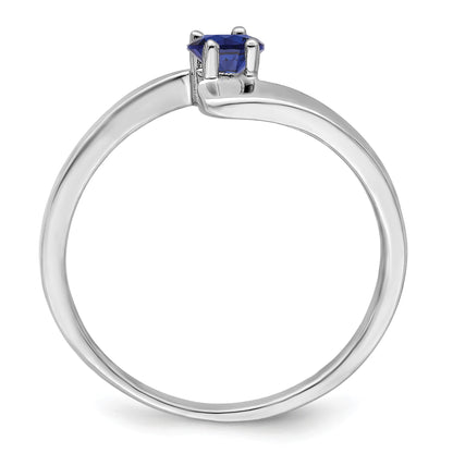 14k White Gold Polished 1-Stone Mothers Ring Mounting