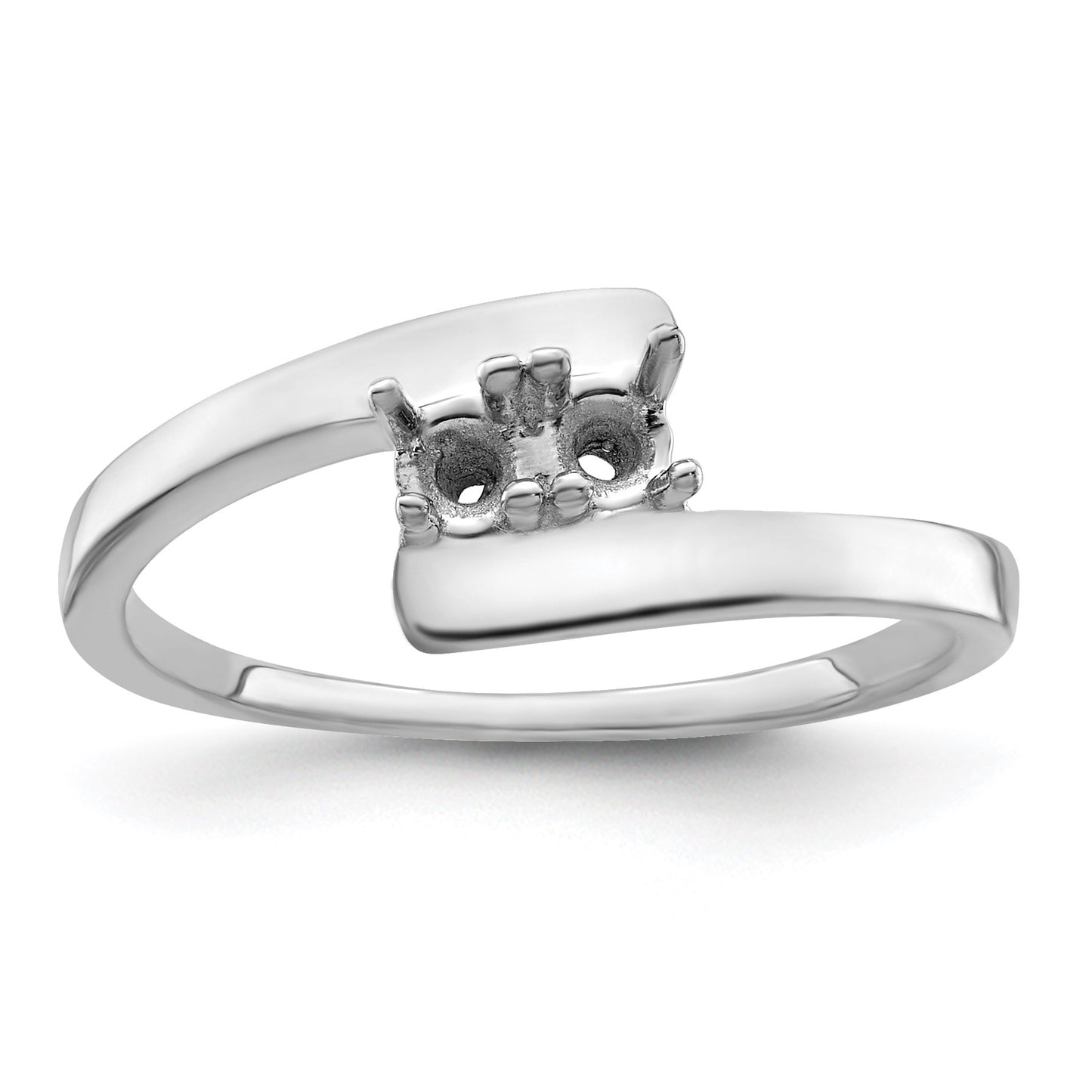Sterling Silver Rhodium-plated Family Jewelry Mounting