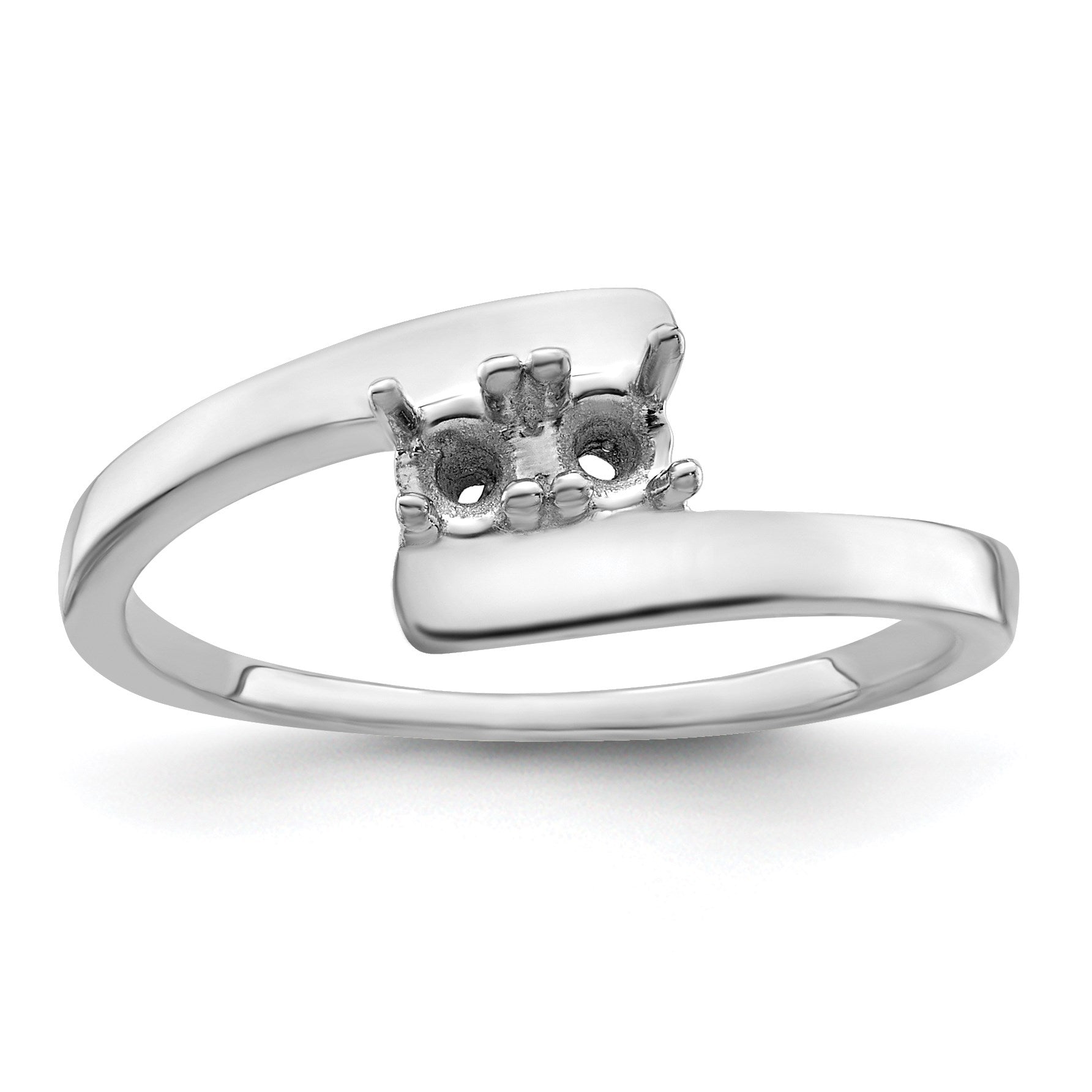 Sterling Silver Rhodium-plated Family Jewelry Mounting