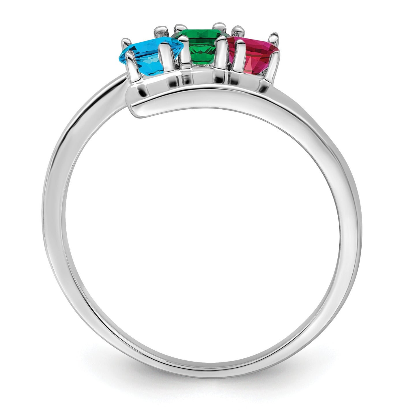 Sterling Silver Rhodium-plated Family Jewelry Mounting