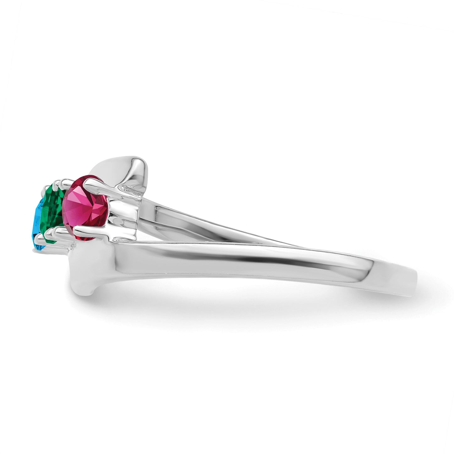 Sterling Silver Rhodium-plated Family Jewelry Mounting